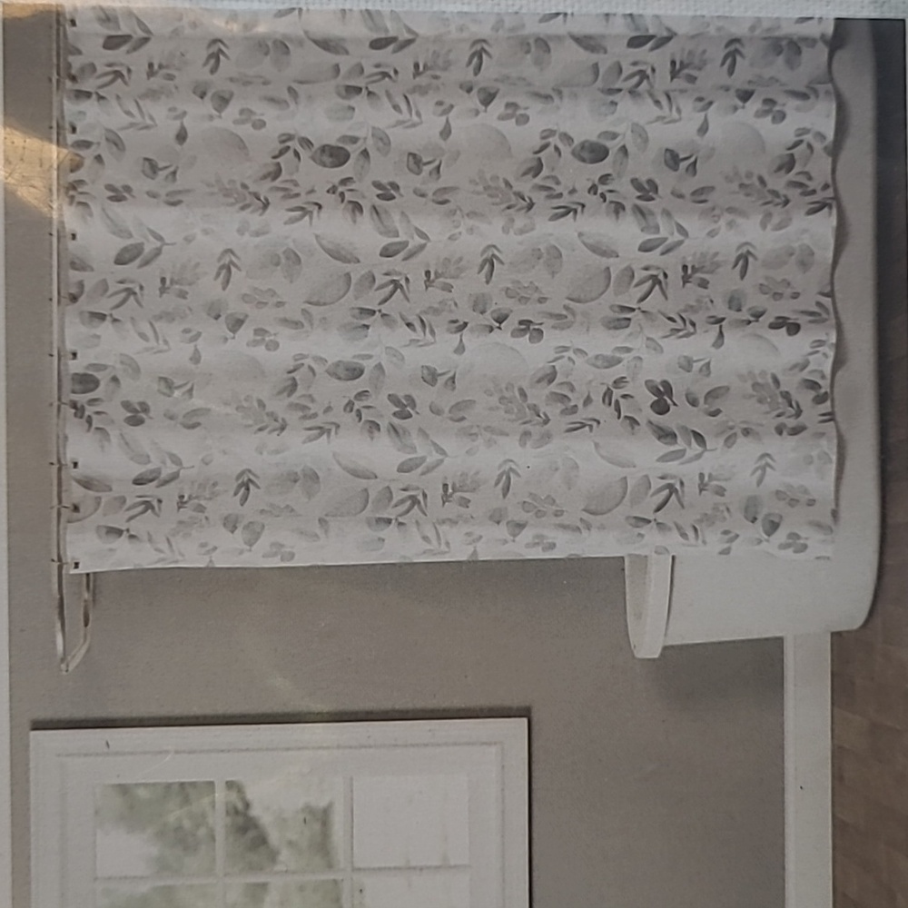 SKL HOME White Shower Curtain with Eucalyptus Leaves - Picture 2 of 3
